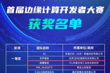 TCL华星团队荣获“首届边缘计算开发者大赛”专业组一等奖